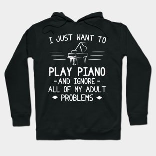 Key to Joyful Escapades! Funny Piano Tee & Hoodie Hoodie